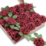 Fasjewly 25 Rosas Artificiales De Espuma, Grandes Cabezas De