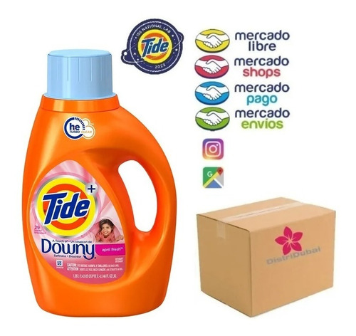 Jabón Líquido Tide Plus Downy April Fresh Botella 1.36 ltrs.