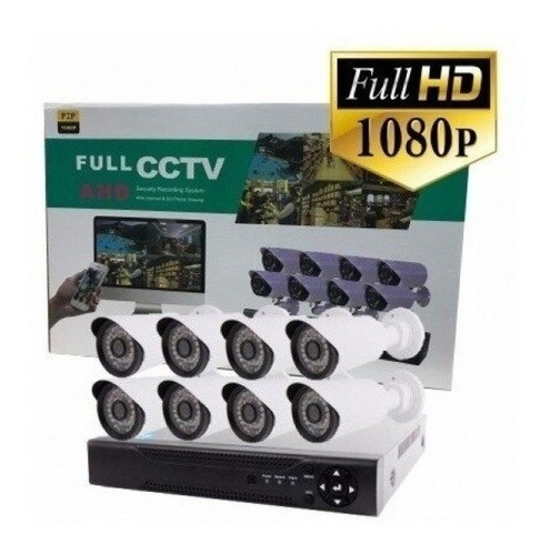 Kit Camaras Dvr Cctv 8camaras Full Hd 1080