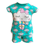 Pijamas Feminino Verão Bebê Meninas Infantil Juvenil