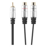 Adaptador De Metal Rca Hembra A Doble Macho De 2 Rca Chapado