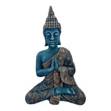 Estatueta Buda Hindu Meditando Decorado A Mão Peça Exclusiva