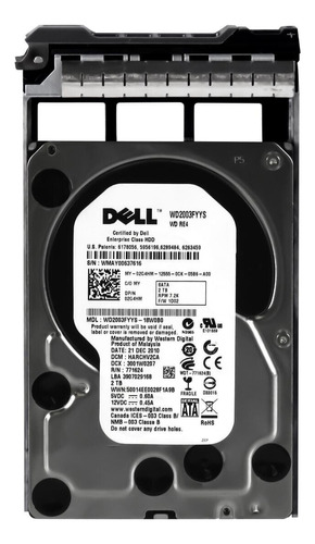 Hd Dell Sata 2tb 02g4hm 2g4hm 3.5 Wd2003fyys Rpm 7.2k 64mb Cor Prateado