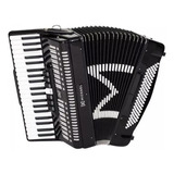 Acordeon Michael 120 Baixos Preto Acm12007n Com Bag