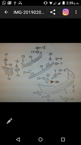 Soporte Sensor Parachoque Trasero Interior Derecho Bmw E90 Foto 4