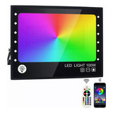 Reflector Led Exterior Rgb De 100w Ip66 Para Fiesta Jardín