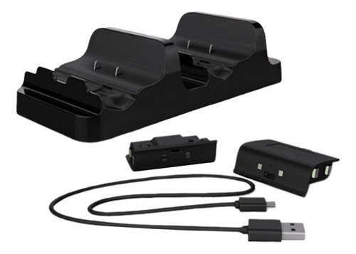 Estación De Carga Dual Usb W/2 Baterías Para Xbo X One Game