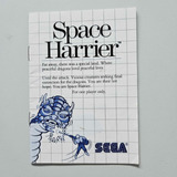 Manual Space Harrier Sega Master System Original