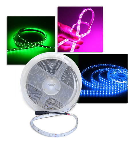 8 Fitas Led 5050 Ip65 Silicone Externa 5m/300 Leds Cores