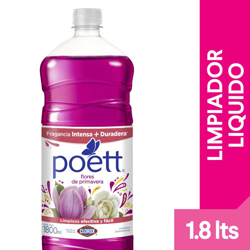 Limpiador Líquido Aromatizante Poett Flores De Primavera (botella) 1800 Ml