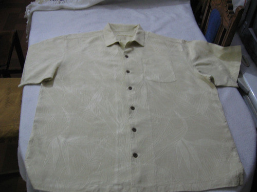 Camisa, Guayabera Hawaiana De Seda Tommy Bahama Tal!a Xl Bei