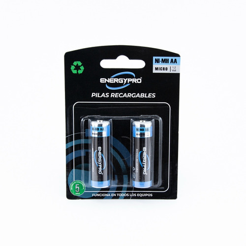 Blister 2 Pilas Aa Recargables Energypro Calidad Certificada