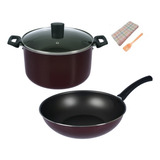 Bateria De Cocina Olla Cacerola Wok Aston