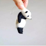 Kit Mini Panda - Needle Felting - Fieltro Lana