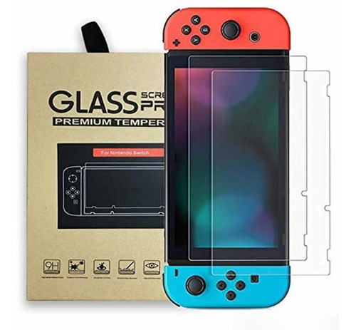 Mica Cristal Templado Para Nintendo Switch 9h, 2unidades