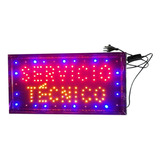 Cartel Luminoso Led Servicio Tecnico 48 X 25 Oferta Especial