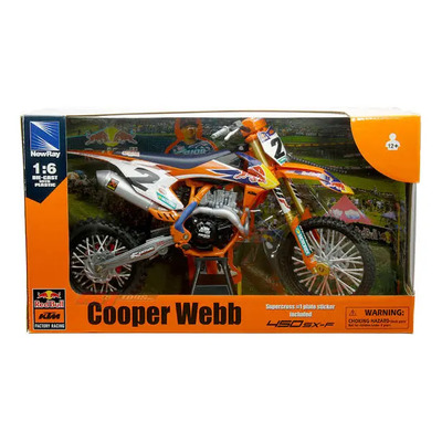Moto Cross 1:12 New Ray KTM 450 SX-F Naranja Réplica Coleccionable | Envío gratis