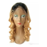 Peruca Fron Lace Humano Ombre Hair 1b/27 65cm 