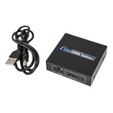 Splitter Amplificador Cable Hdmi 1x2 / 3d 4k 1080p Usb Htec