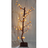 Lámpara Árbol Navideño Led Cálido Y Pétalo Naranja 