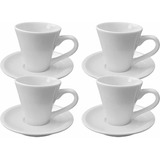 Jogo De 4 Xícaras De Café C/pires Porcelana Dubai 75ml