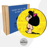Pad Mouse Redondo Mafalda +empaque Personalizado Artesanal