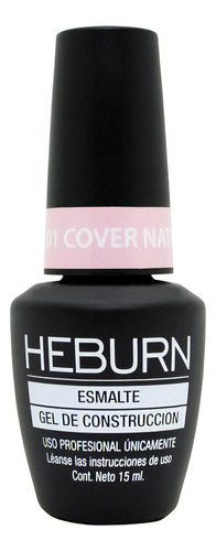 Heburn Esmalte Gel Construcción Kapping Uñas Esculpidas 15ml Color 01 Cover Natural