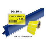 Etiquetas Gancho 50x30 Amarelo Impressoras Zebra Gc420t