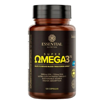 Suplemento em Cápsulas Essential Nutrition Super Omega 3 TG em pote 120 caps | Parcelamento sem juros