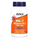 Vitamina Mk7 K2 Now Foods 100 Mcg 120 Caps 