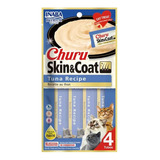 Snack Para Gatos Inaba Churu Skin Coat Atun 56gr (4 Tubos)