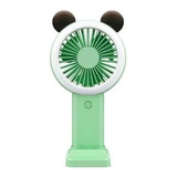 Mini Ventilador Mickey Mouse Portatil + Luz Rgb Recargable