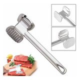 Martillo Ablandador De Carne Doble Cara Acero Inoxidable 