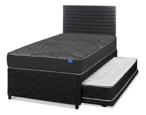 Diván Black Flex 1,5 Plazas Box + Respaldo Modern