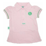 Camisa Polo Rosa Do Palmeiras Infantil  Oficial Menina