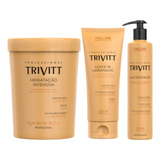 Trivitt Kit Cauterização 300ml, Hidratação 1kg, Leave-in