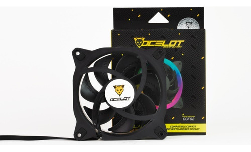 Ventilador Ocelot Gaming Ogf02 Rgb, 120mm, 1200rpm, Negro