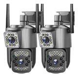 Combo 2 Cámaras Ptz Robótica Ip Wifi 2k Fullhd 1440pexterior