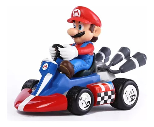 Super Mario Kart Wii Auto Fricción Pull Back Bowser Peach
