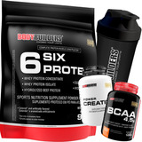 Whey Blend 6 Proteinas + Bcaa + Creatina + Shaker Proteico