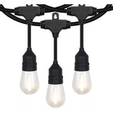 3 Tiras Luces En Serie Led Estilo Vintage Exterior 14.6m 