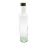 12 Botella Cilindrica De Vidrio 500cc.licores Aceite Con Tapa Oferta! 