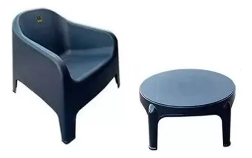 Combo 1 Sillon Skarpo 1 Mesita Skarpo Mascardi Negro