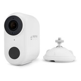 Smart Câmera Wi-fi Com Bateria Positivo Casa Inteligente - Full Hd Cor Branco Premium