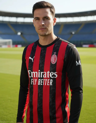 Jersey Original Puma Del A. C. Milan De Italia Manga Larga | Envío gratis