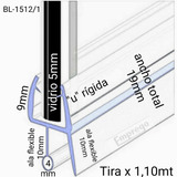 Burlete Mampara Inferior Para Puerta Pivotante De 5mm(1,10m)