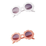 A Lentes De Sol Uv400 Redondas De Flores Para Bebés Y Niñas