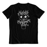 Dtf - Polera Algodon - Groot Baby Marvel En Blanco Y Negro