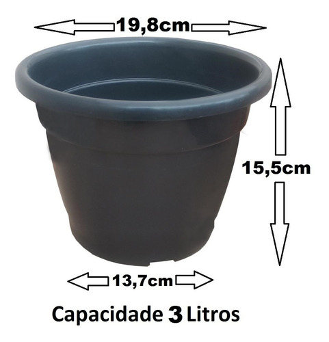 40 Vasos Pote 20 De 3 Litros Preto Mudas Rosa Do Deserto Etc