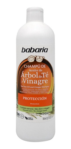 Shampoo Árbol De Te Y Vinagre Protección Piojos Vegano